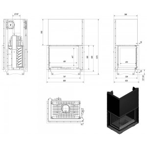 Каминная топка Kratki Amelia L BS G