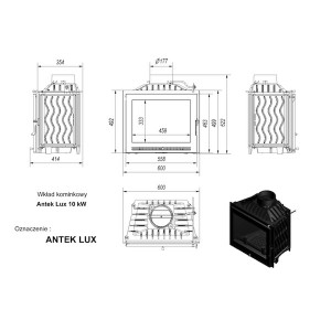 Каминная топка Kratki Antek/LUX