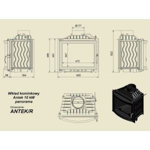 Каминная топка Kratki Antek/R