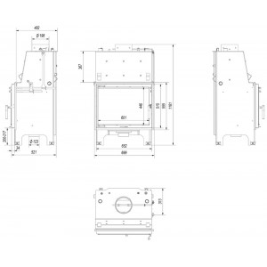 Каминная топка Kratki Aquario Z 10 PW W DG