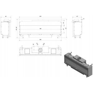Газовая топка Kratki Leo 200 G31 37MBAR (баллонный газ)