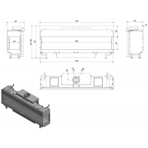 Газовая топка Kratki Leo P 200 G31 37MBAR (баллонный газ)