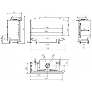 Газовая топка Kratki Leo L 100 G20 (магистральный газ)