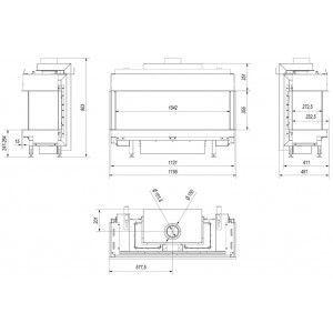 Газовая топка Kratki Leo LP 100 G20 (магистральный газ)