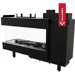 Газовая топка Kratki Leo LP 100 Tunel G20 (магистральный газ)