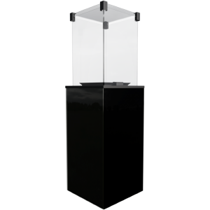 Газовый нагреватель Kratki PATIO M G31 37MBAR CZ - черное стекло, с ручным управлением