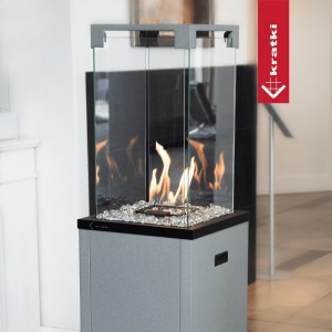 Газовый нагреватель Kratki Patio Light - сталь, РУ