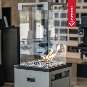 Газовый нагреватель Kratki Patio Light - сталь, РУ
