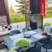 Газовый нагреватель Kratki Patio Mini G31 37MBAR S - сталь, пульт ДУ