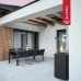 Газовый нагреватель Kratki Patio Mini G31 37MBAR S - сталь, пульт ДУ