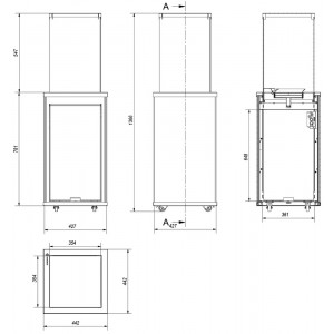Газовый нагреватель Kratki Patio Mini G31 37MBAR - стекло, пульт ДУ