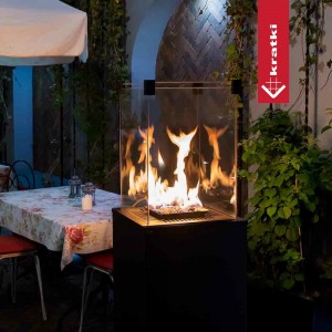 Газовый нагреватель Kratki Patio Mini G31 37MBAR - стекло, пульт ДУ