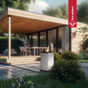 Газовый нагреватель Kratki Patio G31 37MBAR - стекло, пульт ДУ