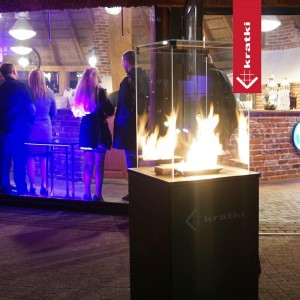 Газовый нагреватель Kratki Patio G31 37MBAR - стекло, пульт ДУ