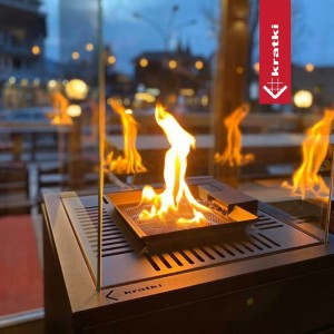 Газовый нагреватель Kratki Patio G31 37MBAR - стекло, пульт ДУ