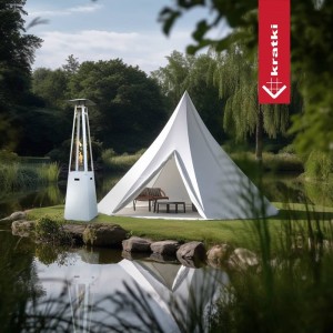Газовый нагреватель Kratki Umbrella C G31 37MBAR S ZE с газовым оборудованием