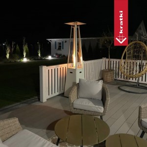 Газовый нагреватель Kratki Umbrella C G31 37MBAR S ZE с газовым оборудованием