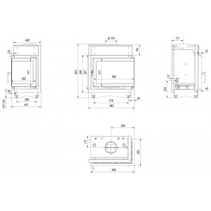 Каминная топка Kratki Maja PW BP 12 BS W Deco