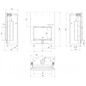 Каминная топка Kratki MBA PW 17 G W
