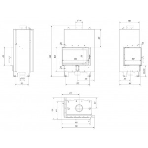 Каминная топка Kratki MBM PW 10 L BS W