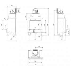 Каминная топка Kratki MBM L BS (SG)