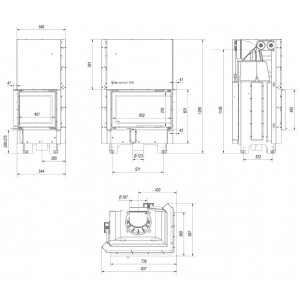 Каминная топка Kratki MBM P BS G (SG)