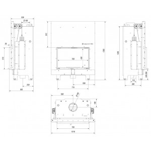 Каминная топка Kratki MBO PW 15 G W