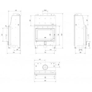 Каминная топка Kratki MBO PW 15 W