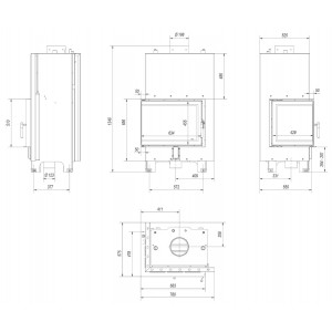 Каминная топка Kratki MBZ PW 13 L BS W