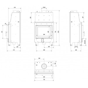Каминная топка Kratki MBZ PW 13 W