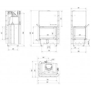 Каминная топка Kratki MBZ L BS G (SG)