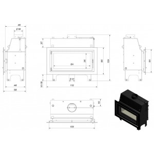Каминная топка Kratki Mila PW 24 W