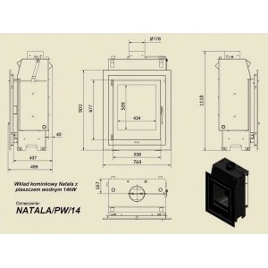 Каминная топка Kratki Natala PW 14