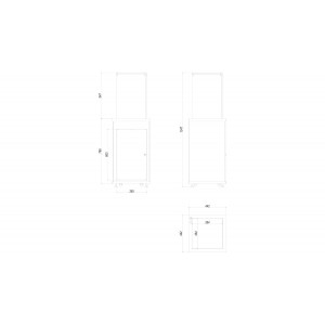 Газовый нагреватель Kratki PATIO MINI M G31 37MBAR CZ - черное стекло, с ручным управлением