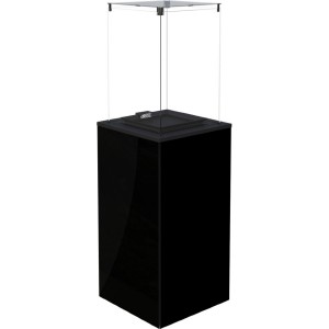 Газовый нагреватель Kratki PATIO MINI M G31 37MBAR CZ - черное стекло, с ручным управлением