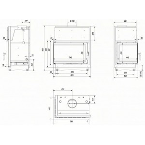 Каминная топка Kratki Oliwia PW BL 17 BS W Deco