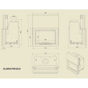 Каминная топка Kratki Oliwia/PW/22/G