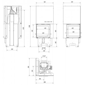 Каминная топка Kratki VNL 480 480