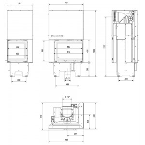 Каминная топка Kratki VNP 610 430