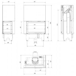Каминная топка Kratki VNP 810 410