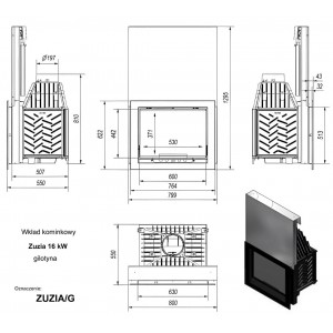 Каминная топка Kratki Zuzia G