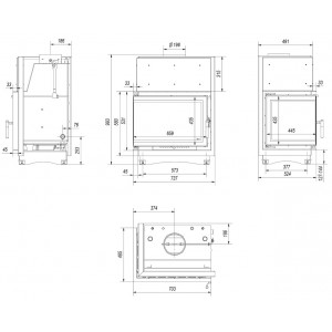 Каминная топка Kratki Zuzia PW BP 15 BS W Deco