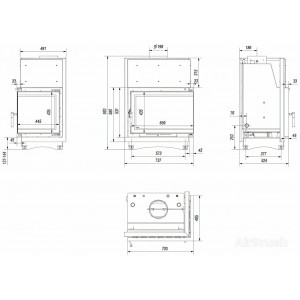 Каминная топка Kratki Zuzia PW BP 19 BS W Deco