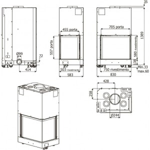 Каминная топка MCZ Forma 75 DX