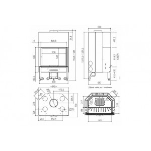 Каминная топка MCZ Airsystem F80