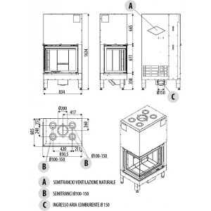Каминная топка MCZ Plasma 75 DX/SX