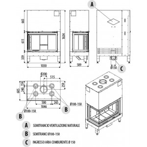 Каминная топка MCZ Plasma 95 DX/SX