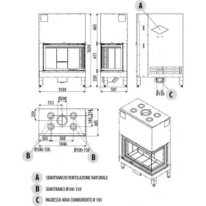 Каминная топка MCZ Plasma 95 DX/SX
