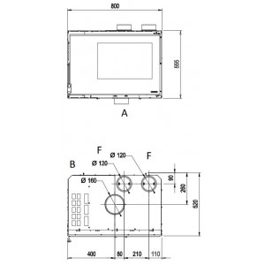 Каминная топка La Nordica Inserto 80 High Pressure