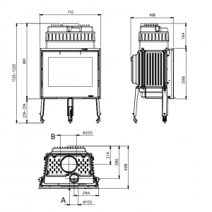 Каминная топка La Nordica Focolare 70 Piano Evo Crystal